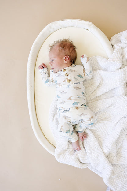 Snugglesaurus 2pc Henley Bamboo Pajamas - Sizes Newborn & Up! by Little Joy Co., product view 8