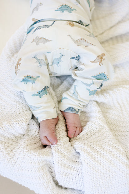 Snugglesaurus 2pc Henley Bamboo Pajamas - Sizes Newborn & Up! by Little Joy Co., product view 6
