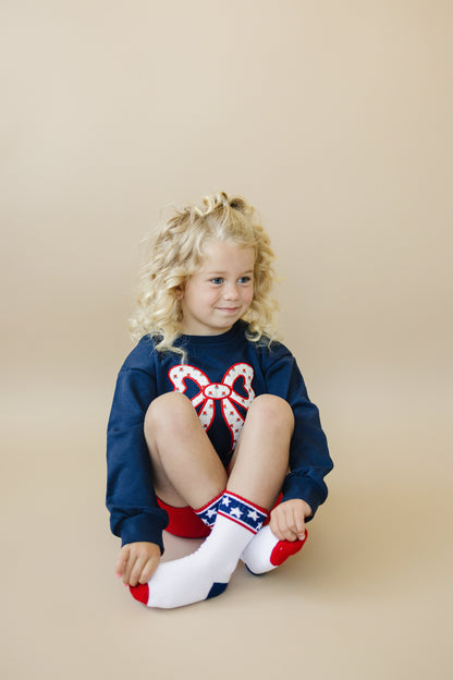 Tulip Bow Applique Crewneck Sweatshirt by Little Joy Co., product view 11
