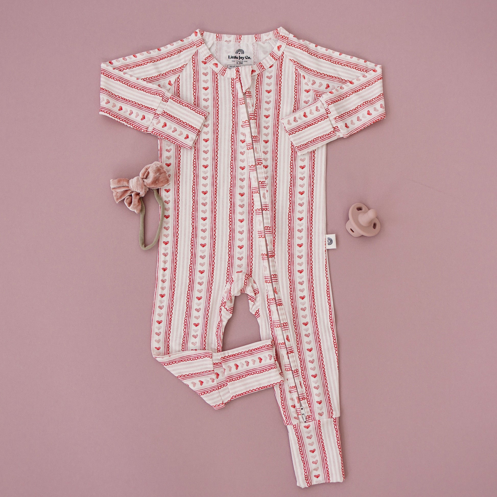 Laced with Love Bamboo Zippy Pajamas by Little Joy Co., product view 2