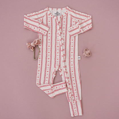 Laced with Love Bamboo Zippy Pajamas by Little Joy Co., product view 2