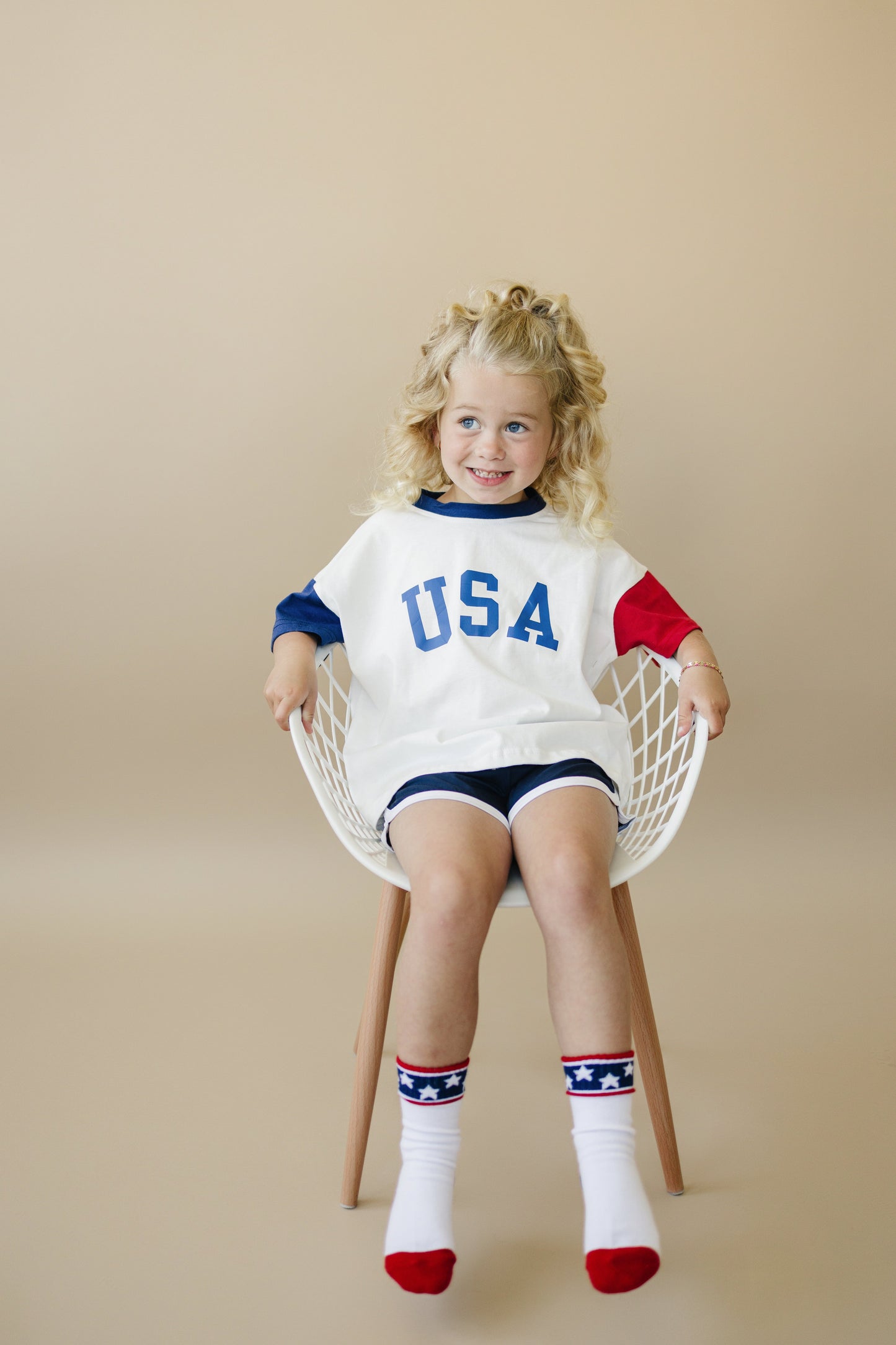 USA Colorblock Tee - Oversized or Regular Fit by Little Joy Co., product view 11