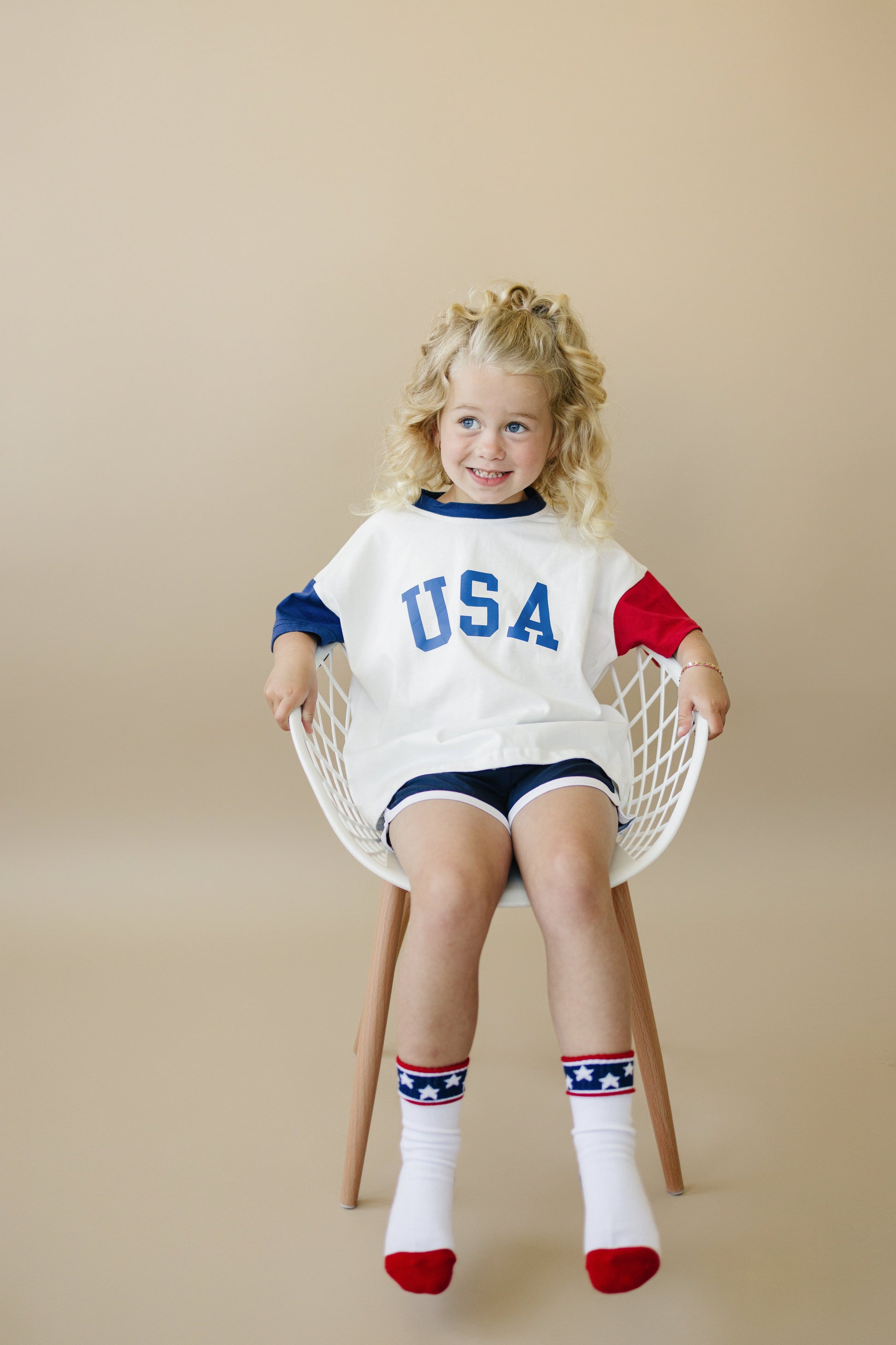 USA Colorblock Tee - Oversized or Regular Fit by Little Joy Co., product view 11