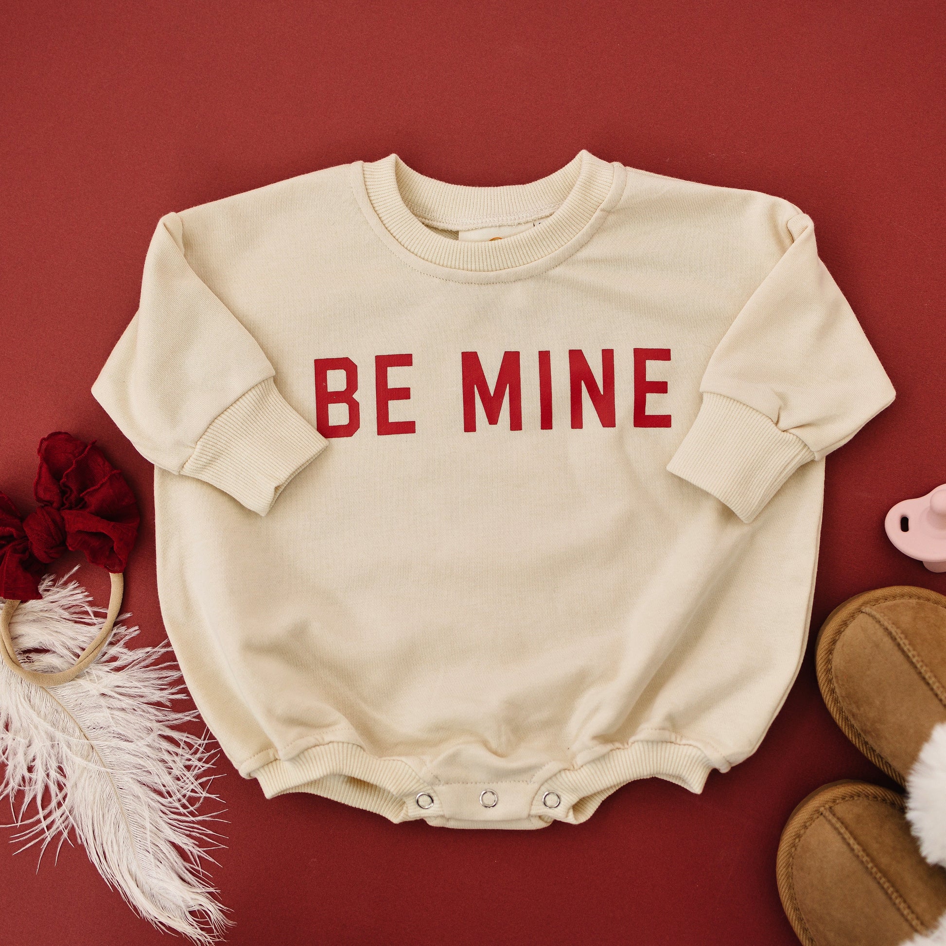 Loved Sweatshirt Romper - more colors by Little Joy Co., product view 10