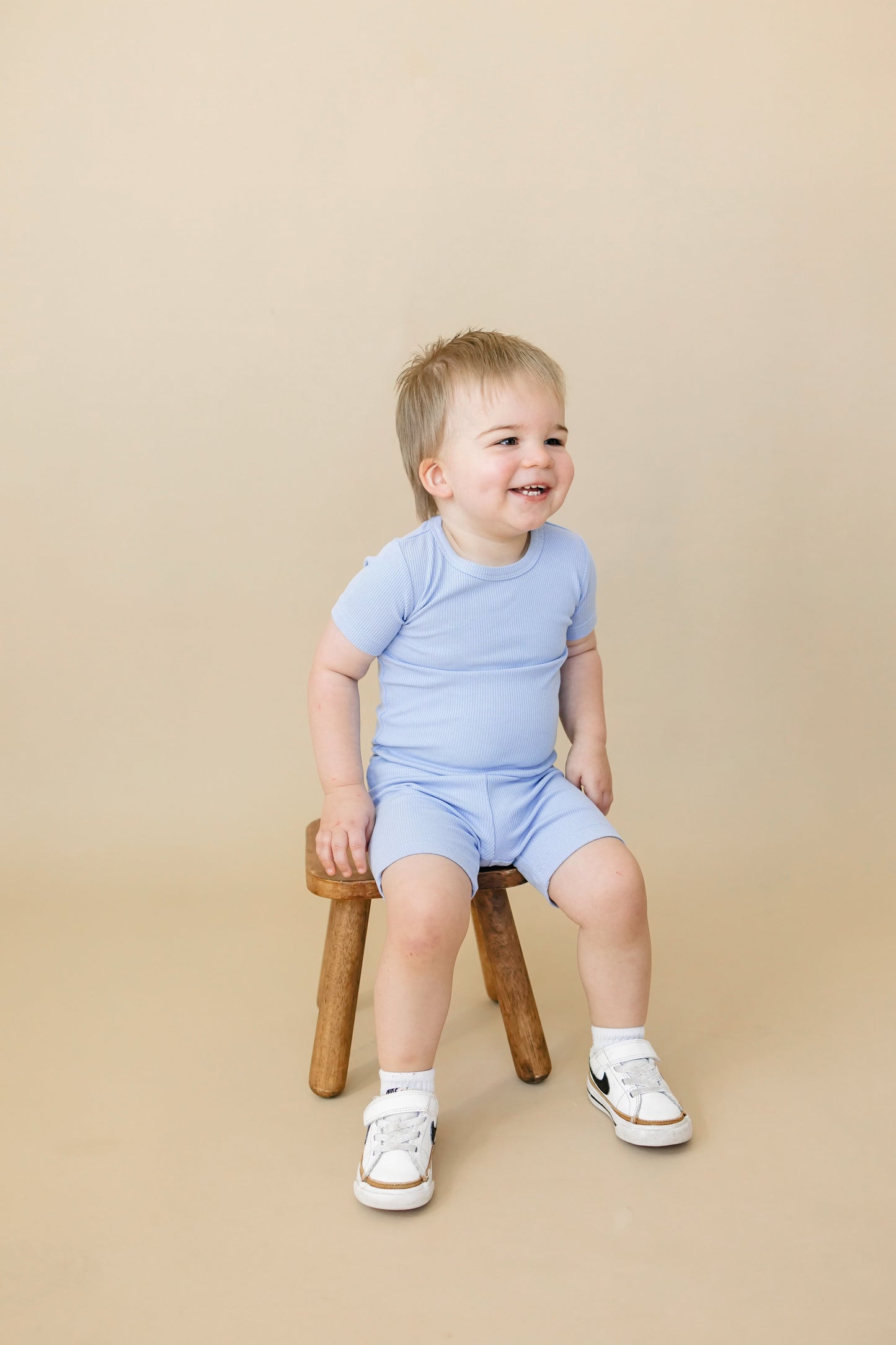 Solid Ribbed Bamboo 2pc Pajamas - more colors by Little Joy Co., product view 9