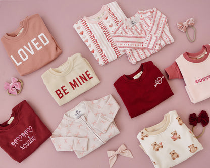 Blushing Bows 2pc Bamboo Pajamas by Little Joy Co., product view 7