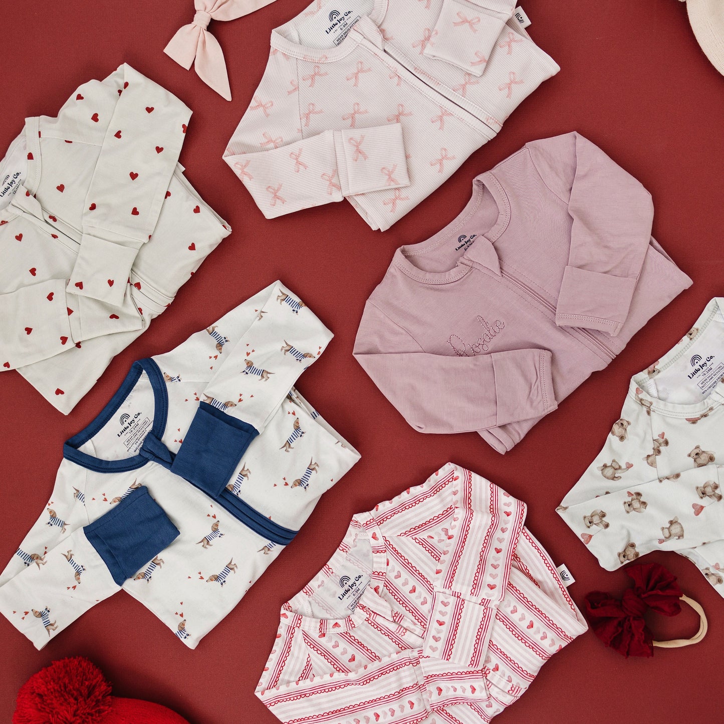Valentines Teddy Bear 2pc Bamboo Pajamas by Little Joy Co., product view 13