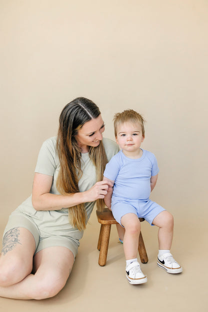 Solid Ribbed Bamboo 2pc Pajamas - more colors by Little Joy Co., product view 10