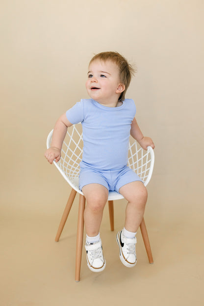 Solid Ribbed Bamboo 2pc Pajamas - more colors by Little Joy Co., product view 12