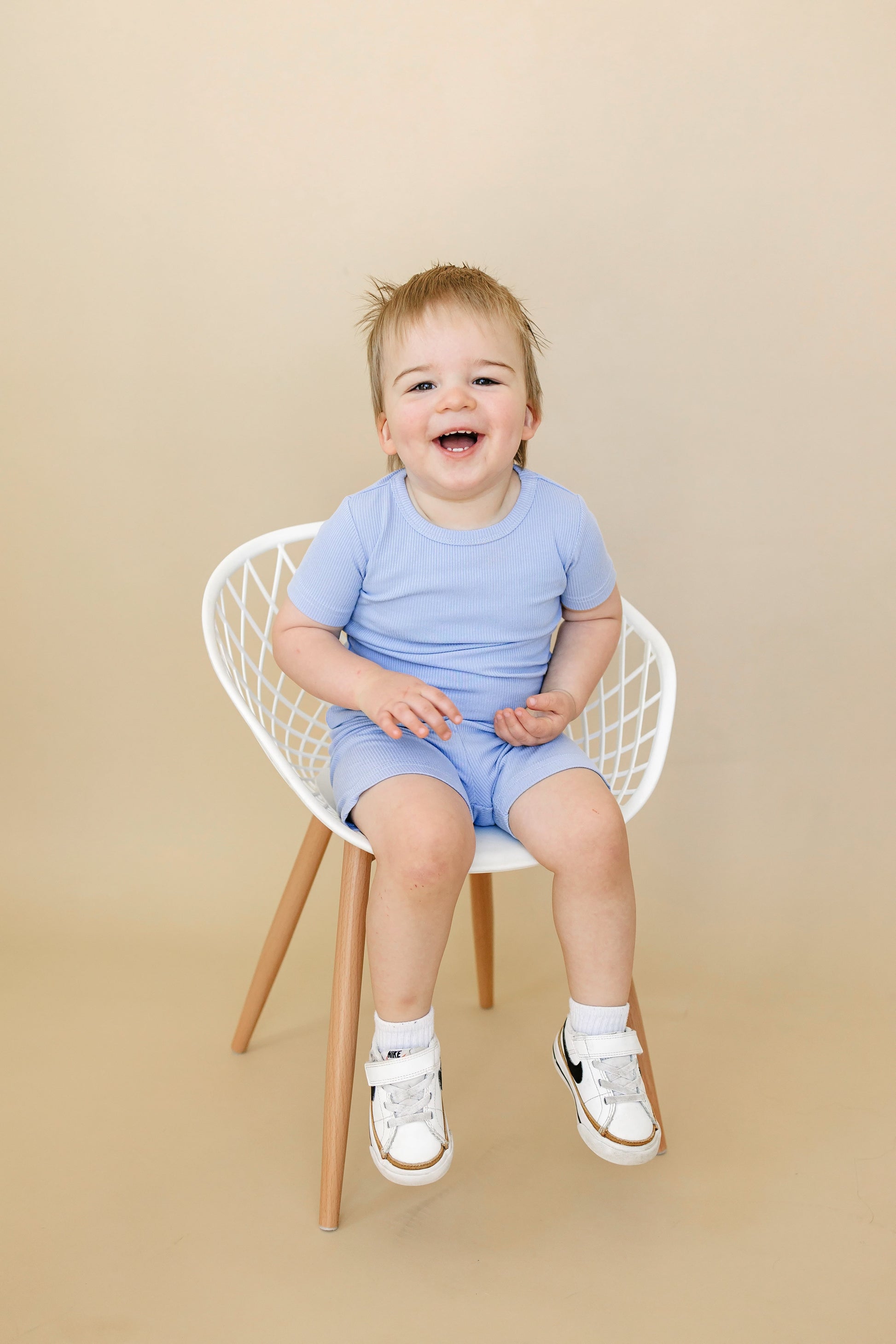 Solid Ribbed Bamboo 2pc Pajamas - more colors by Little Joy Co., product view 13