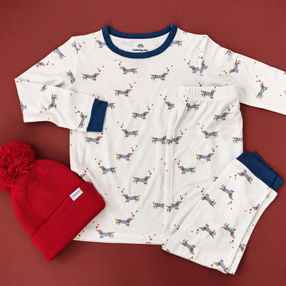 Puppy Love 2pc Bamboo Pajamas by Little Joy Co., product view 3
