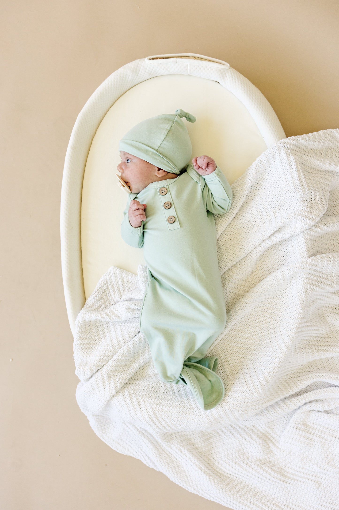 Newborn Bamboo Gown & Hat Set by Little Joy Co., product view 8