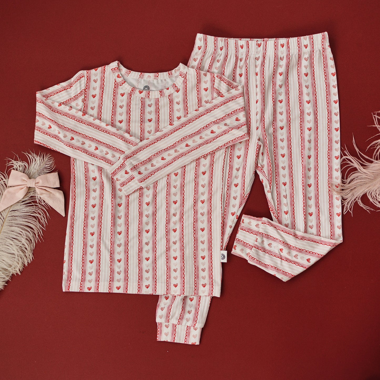 Laced with Love 2pc Bamboo Pajamas by Little Joy Co., product view 2