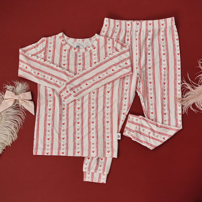Laced with Love 2pc Bamboo Pajamas by Little Joy Co., product view 2