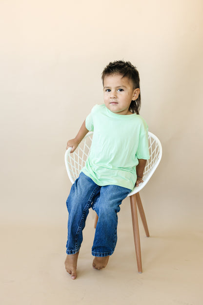 Lime Green Bamboo Tee by Little Joy Co., product view 2