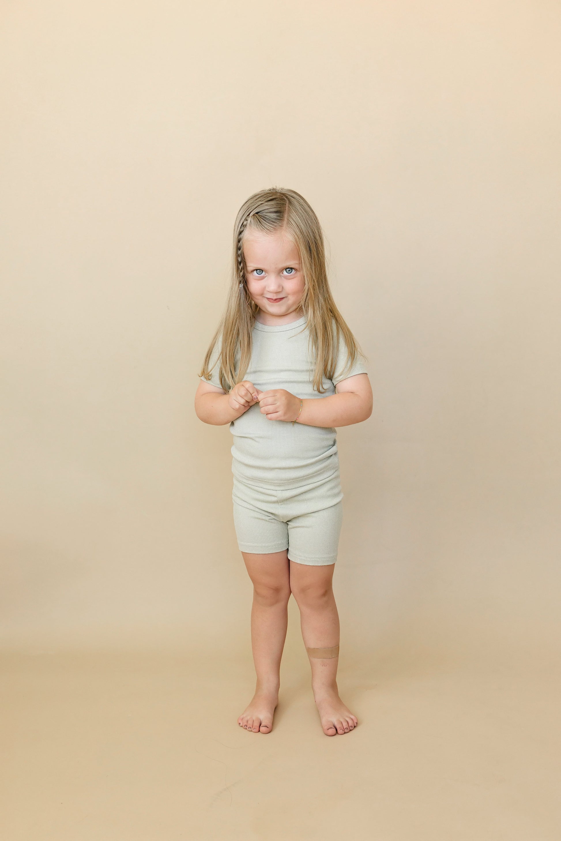 Solid Ribbed Bamboo 2pc Pajamas - more colors by Little Joy Co., product view 14