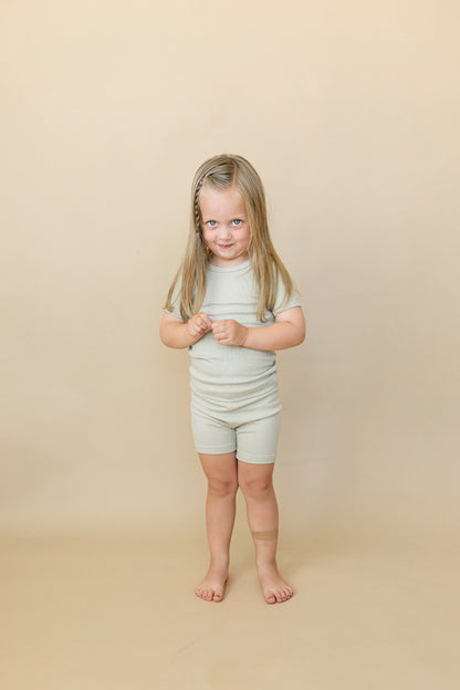 Solid Ribbed Bamboo 2pc Pajamas - more colors by Little Joy Co., product view 14