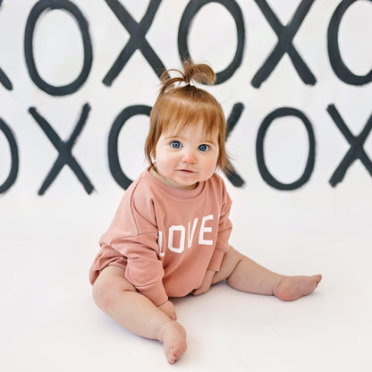 Loved Sweatshirt Romper - more colors by Little Joy Co., product view 7