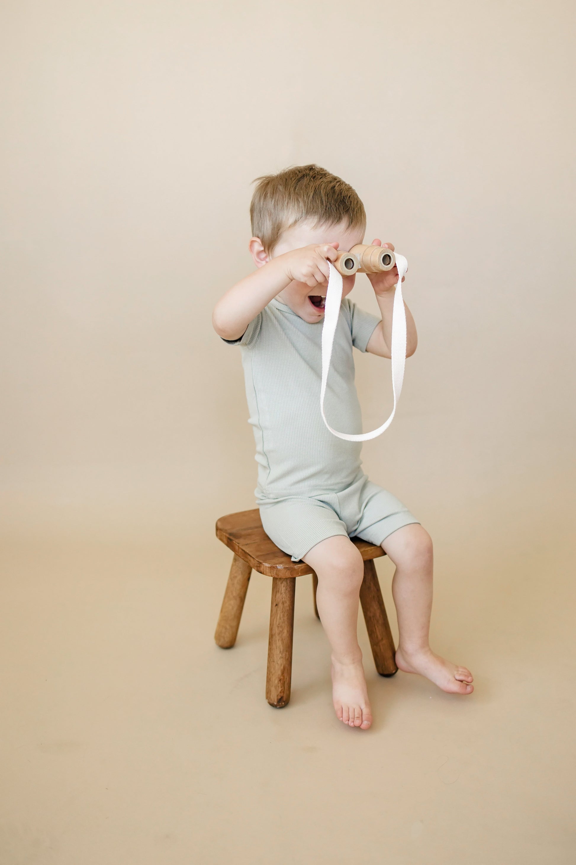 Solid Ribbed Bamboo 2pc Pajamas - more colors by Little Joy Co., product view 19