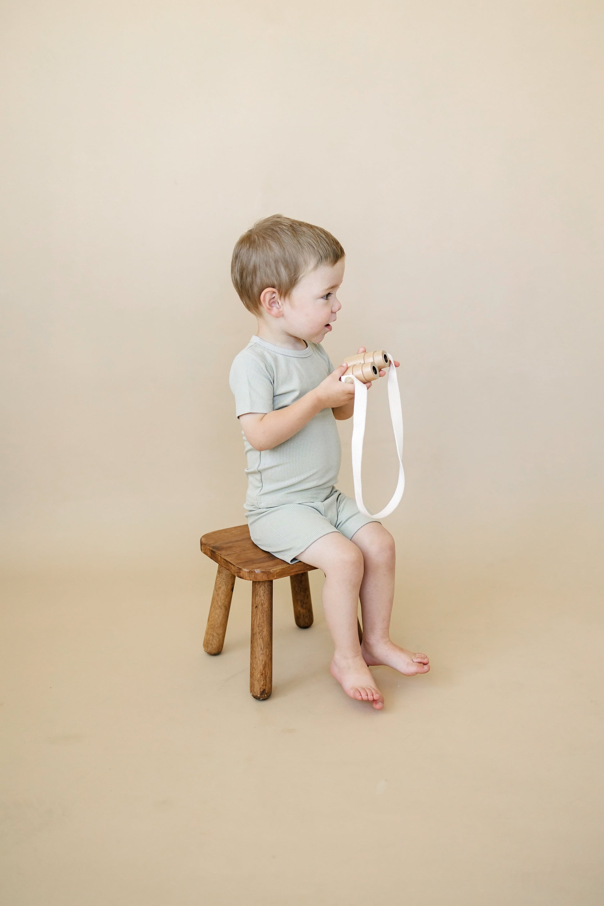 Solid Ribbed Bamboo 2pc Pajamas - more colors by Little Joy Co., product view 20