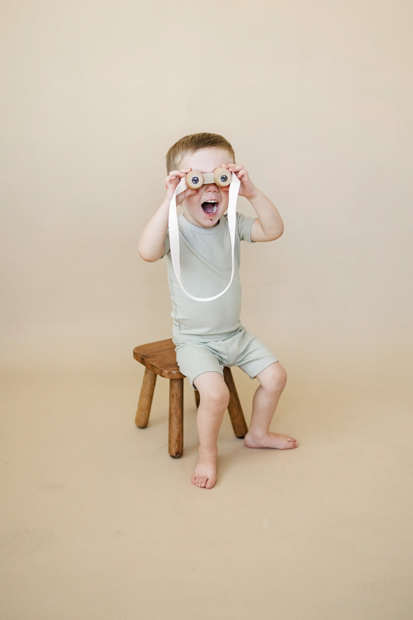 Solid Ribbed Bamboo 2pc Pajamas - more colors by Little Joy Co., product view 21