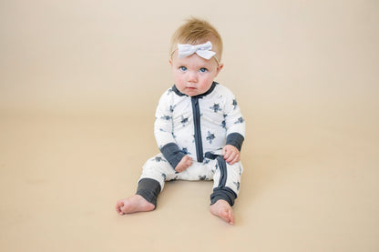 Batty for Bedtime Bamboo Zippy Romper *Newborn only by Little Joy Co., product view 4