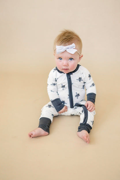 Batty for Bedtime Bamboo Zippy Romper *Newborn only by Little Joy Co., product view 5