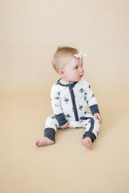 Batty for Bedtime Bamboo Zippy Romper *Newborn only by Little Joy Co., product view 6