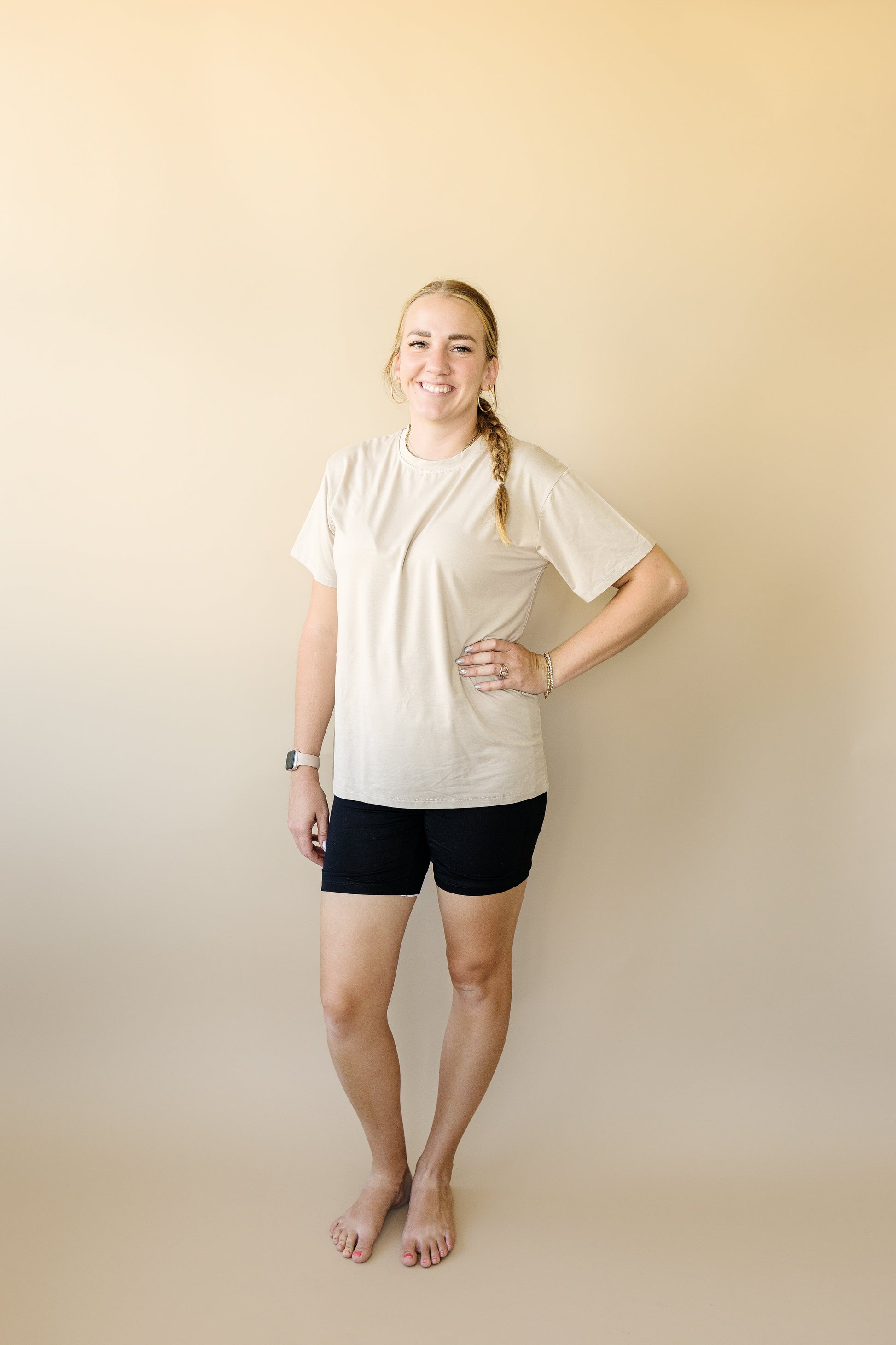 Adult Unisex Bamboo Tee by Little Joy Co., product view 2