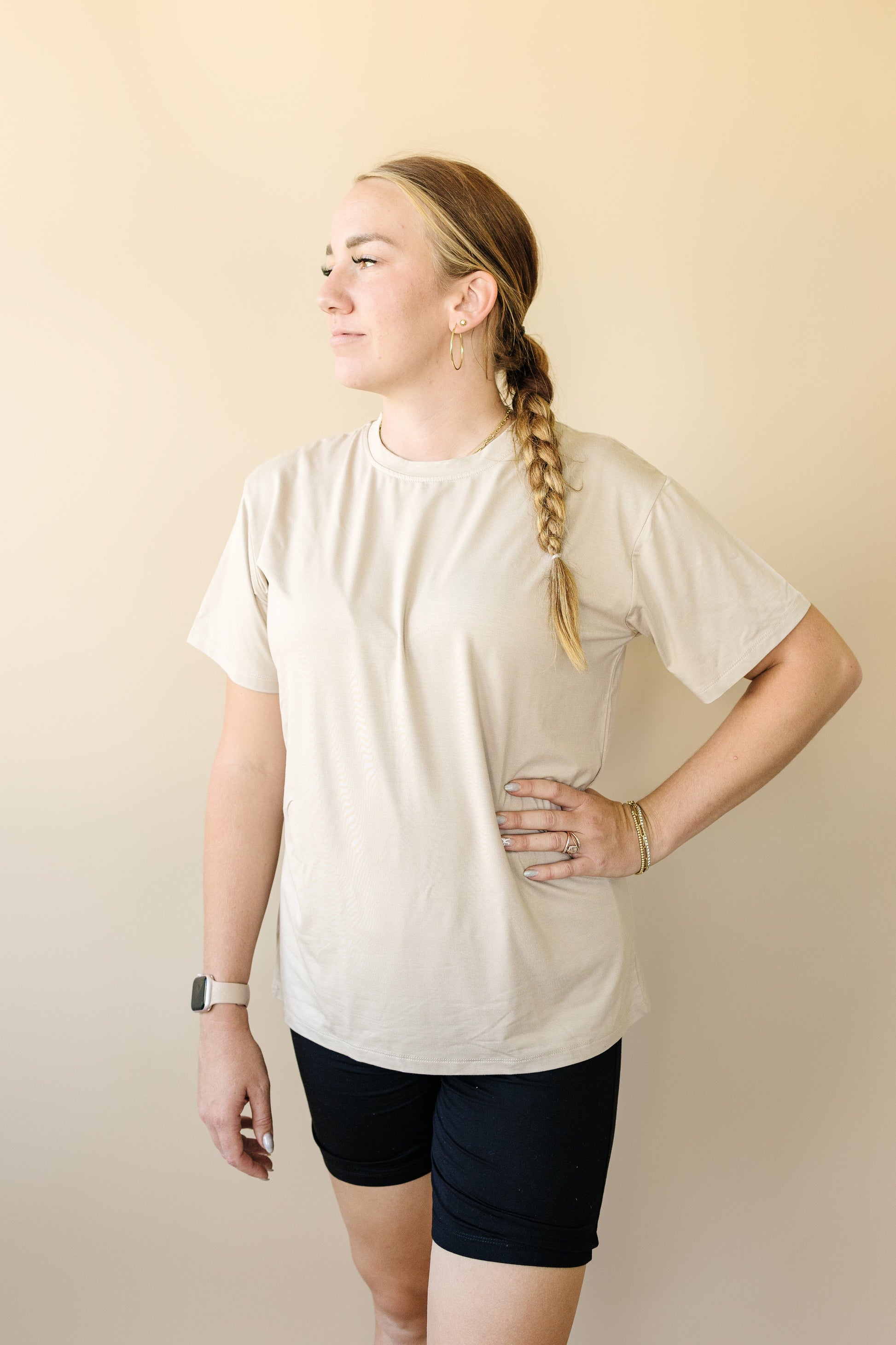 Adult Unisex Bamboo Tee by Little Joy Co., product view 4