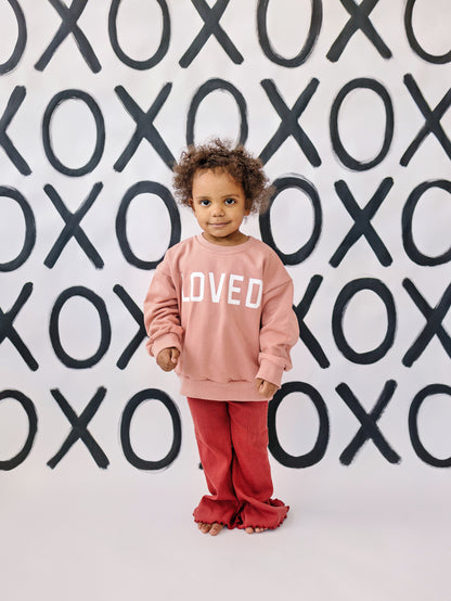 Loved Crewneck Sweatshirt - Red or Pink by Little Joy Co., product view 14