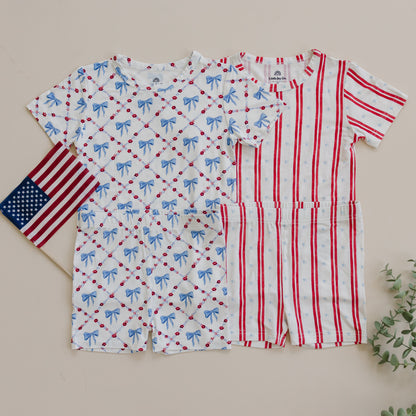 Stars & Stripes 2pc Bamboo Pajamas by Little Joy Co., product view 10