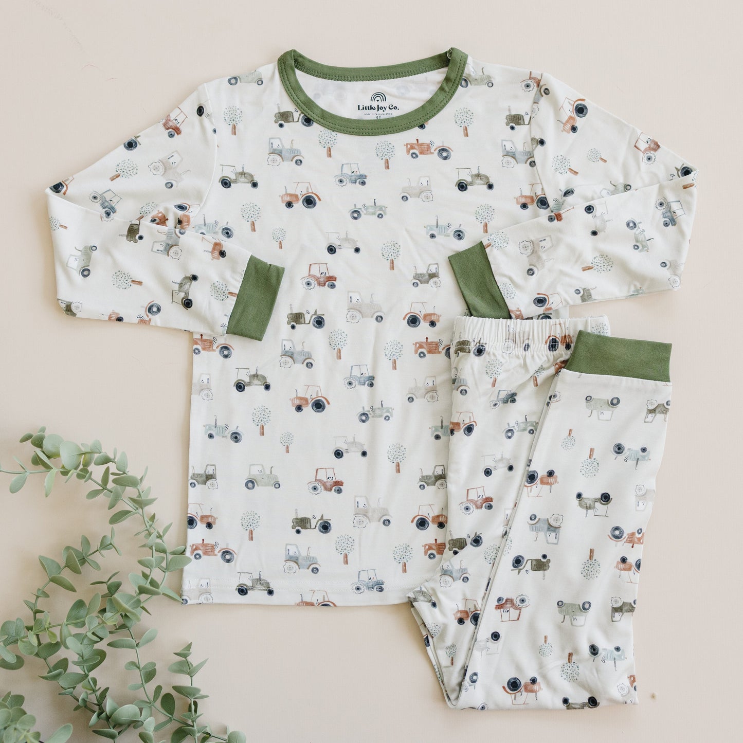 Tiny Tractors 2pc Bamboo Pajamas by Little Joy Co., product view 5