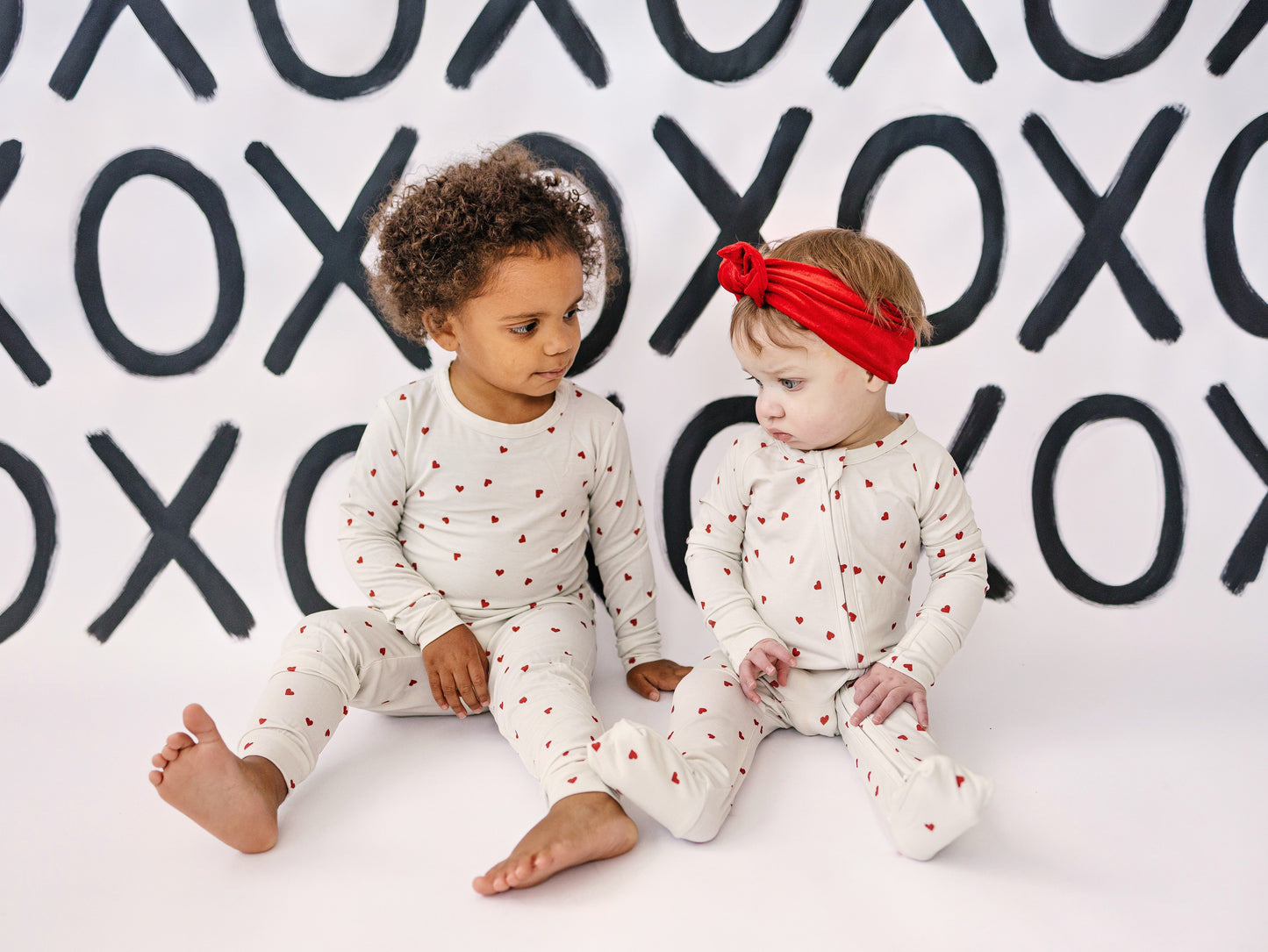 Tiny Hearts 2pc Bamboo Pajamas by Little Joy Co., product view 6