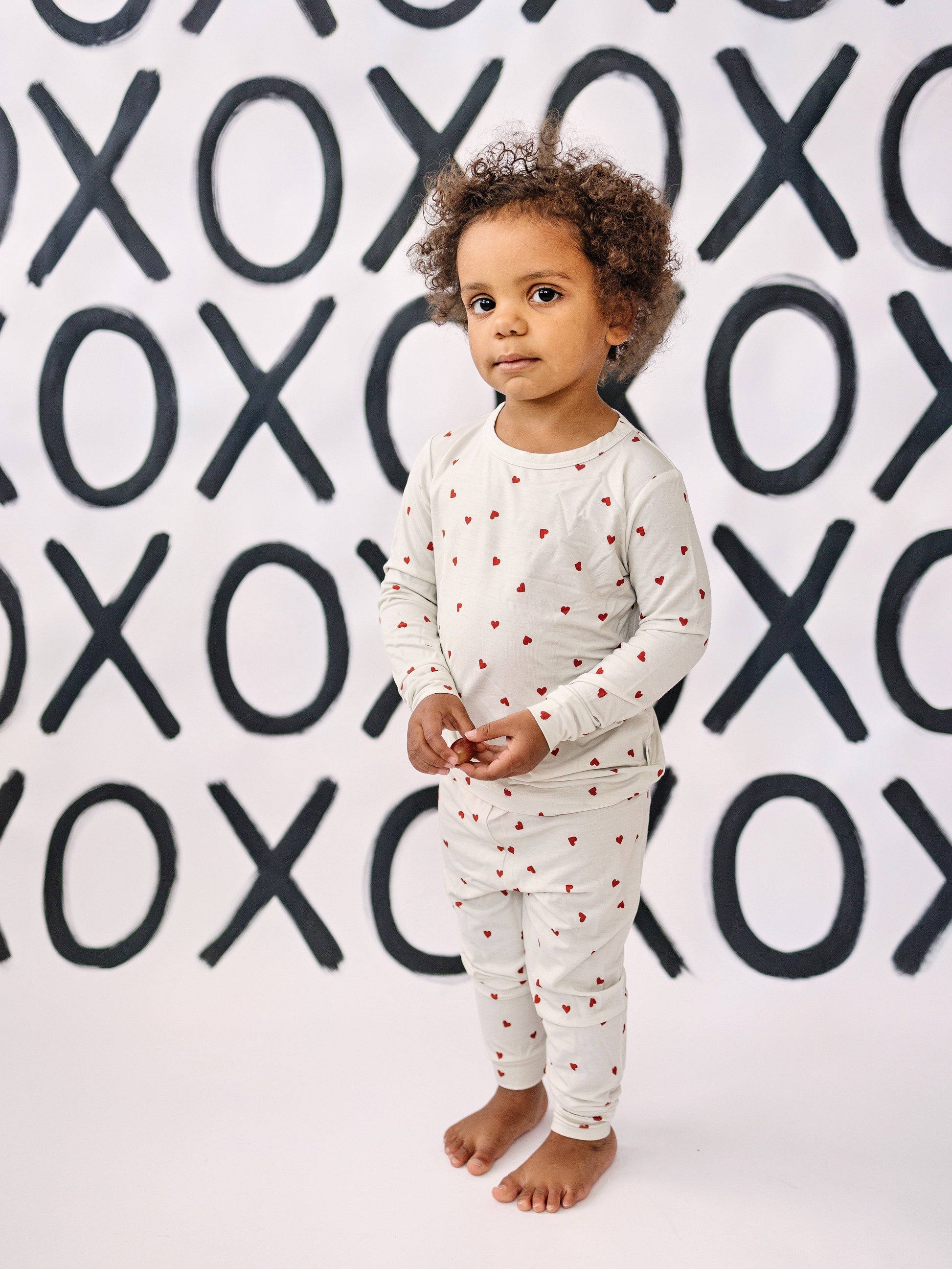 Tiny Hearts 2pc Bamboo Pajamas by Little Joy Co.