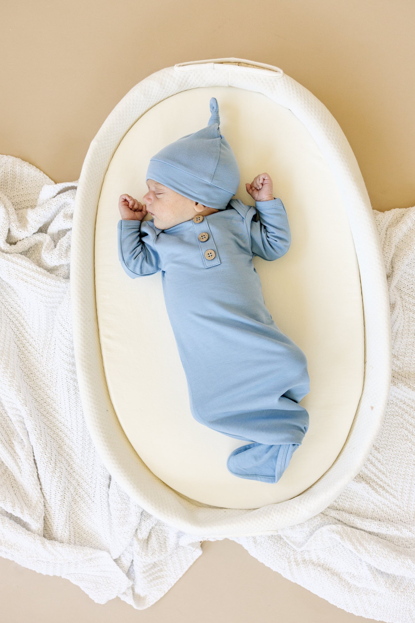 Newborn Bamboo Gown & Hat Set by Little Joy Co.