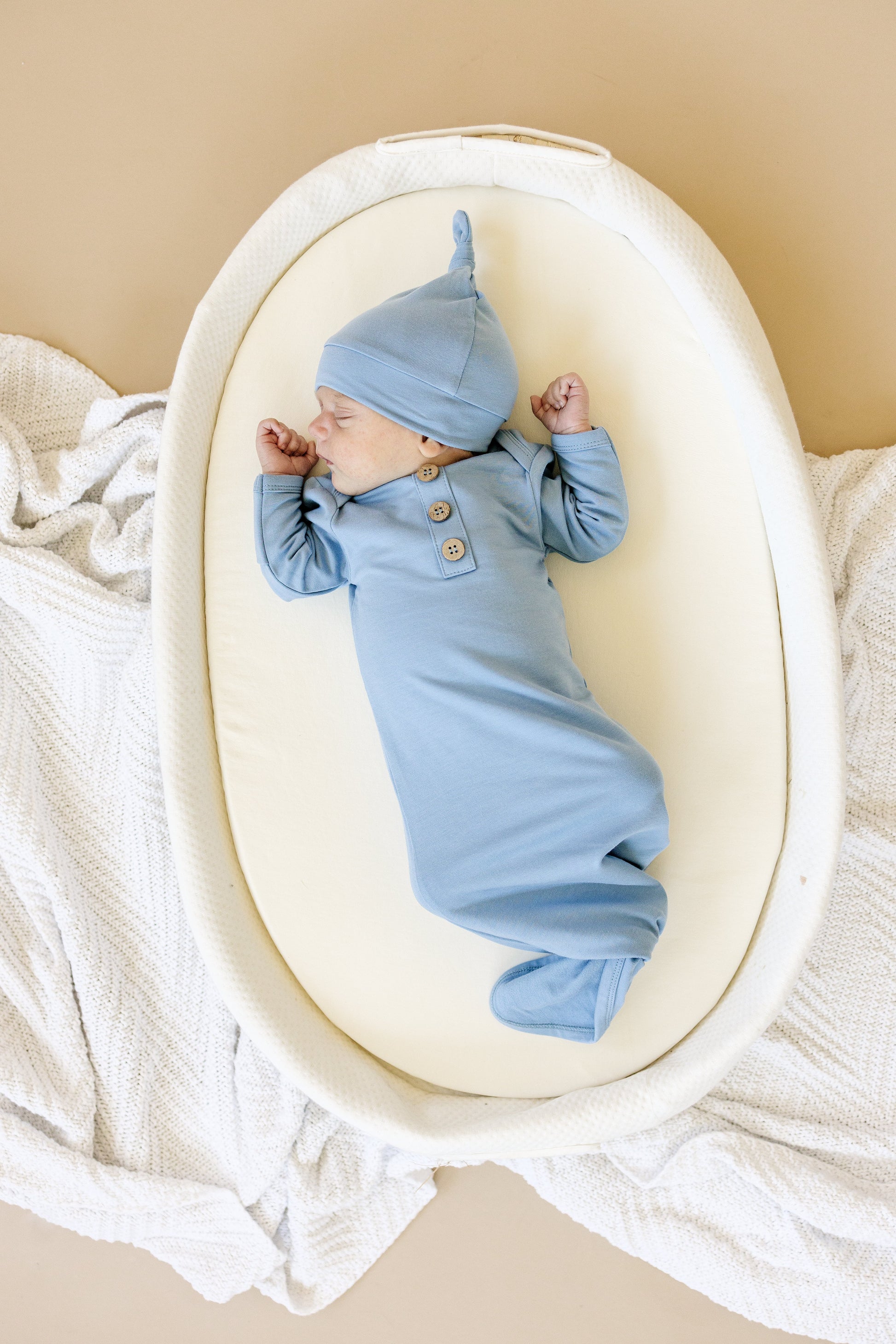 Newborn Bamboo Gown & Hat Set by Little Joy Co.