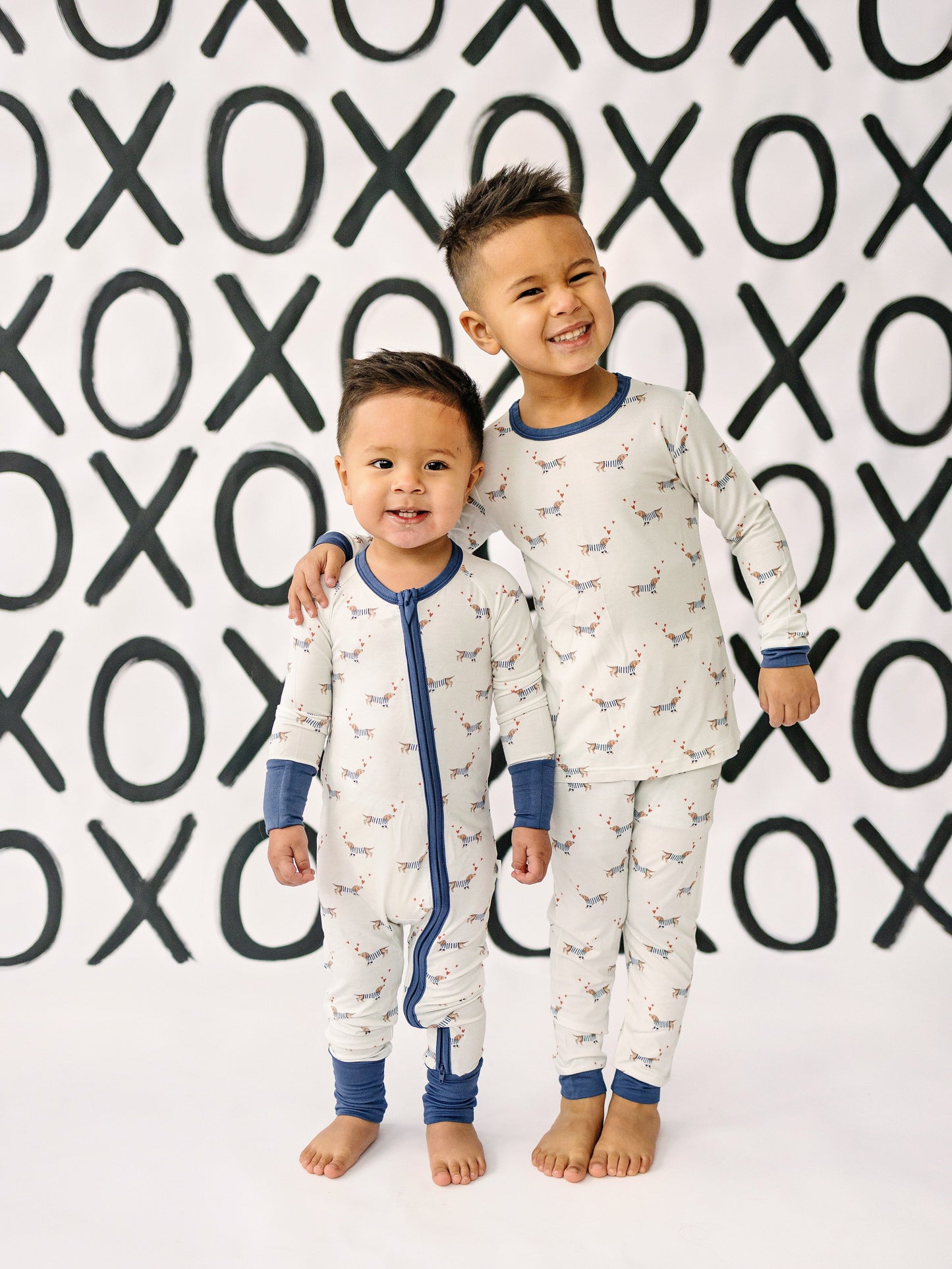 Puppy Love 2pc Bamboo Pajamas by Little Joy Co., product view 2