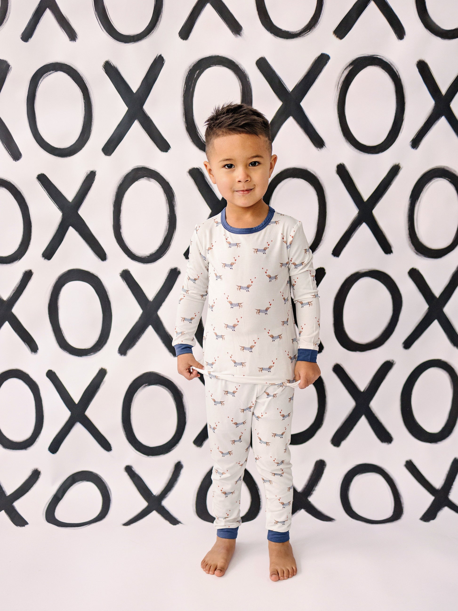 Puppy Love 2pc Bamboo Pajamas by Little Joy Co., product view 4