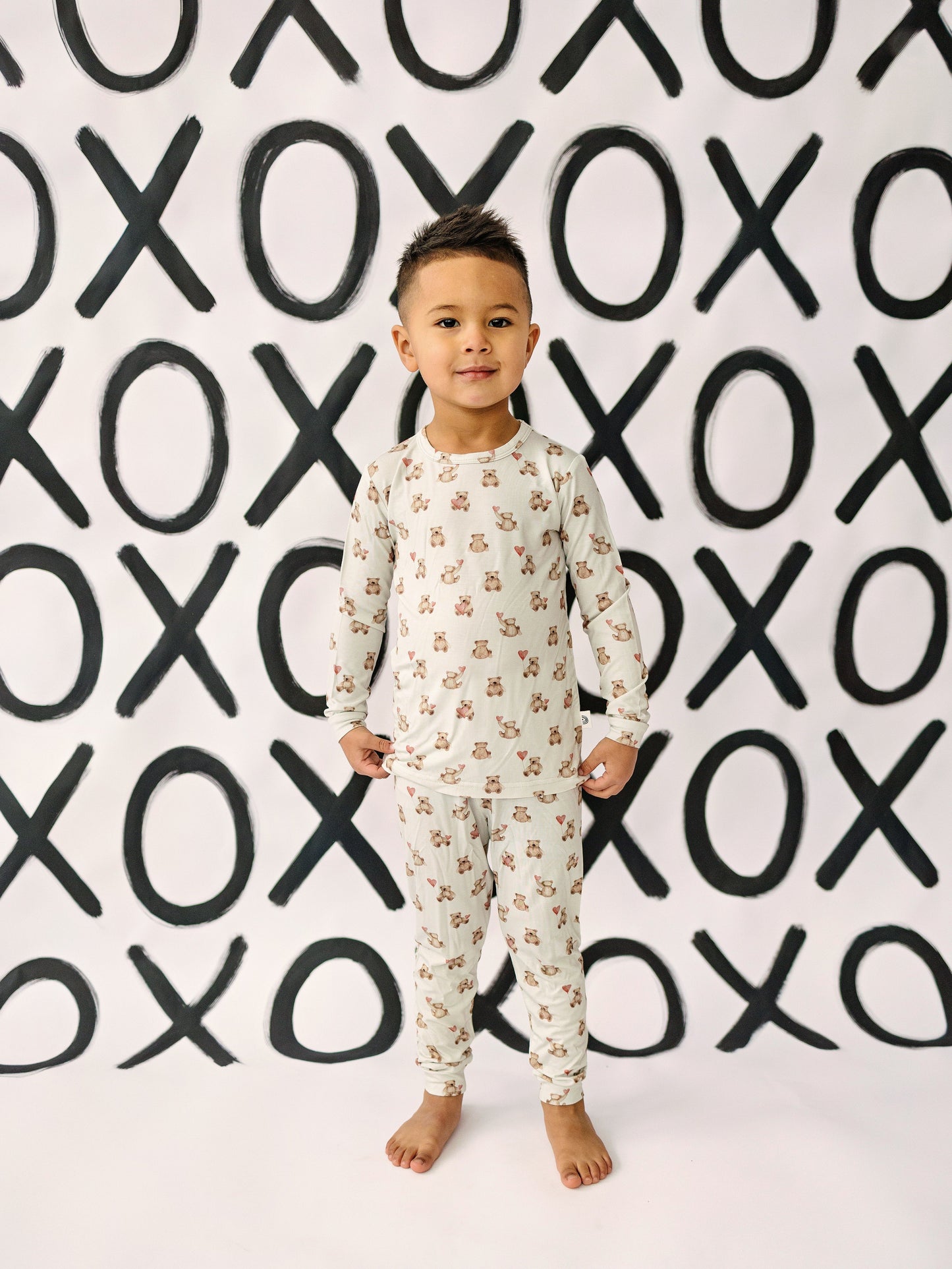 Valentines Teddy Bear 2pc Bamboo Pajamas by Little Joy Co., product view 9