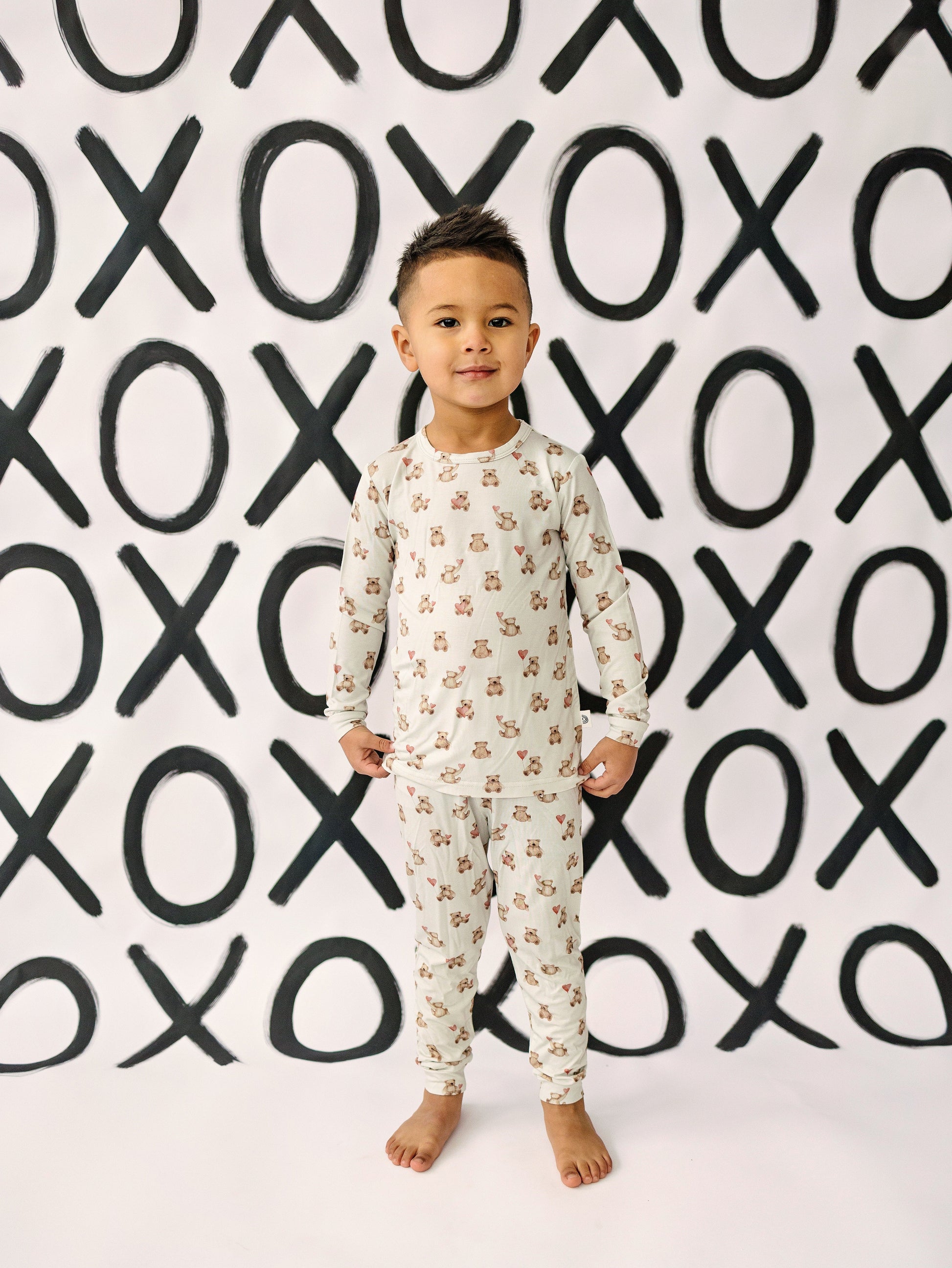 Valentines Teddy Bear 2pc Bamboo Pajamas by Little Joy Co., product view 9