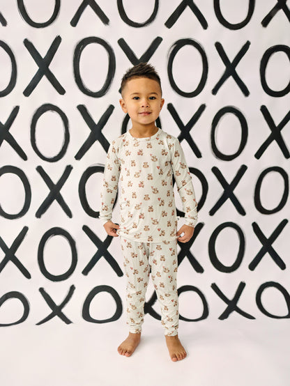 Valentines Teddy Bear 2pc Bamboo Pajamas by Little Joy Co., product view 9