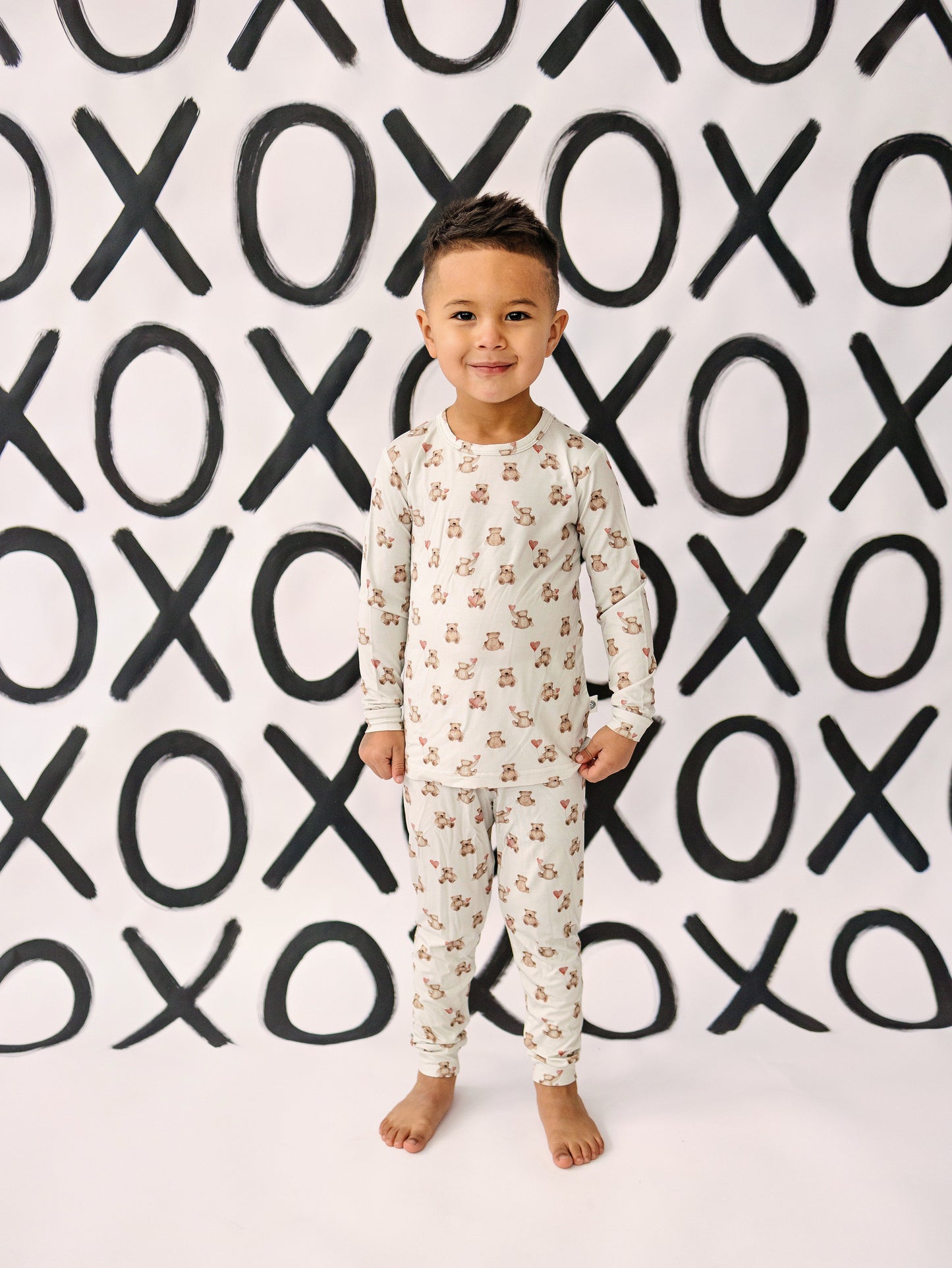 Valentines Teddy Bear 2pc Bamboo Pajamas by Little Joy Co., product view 8