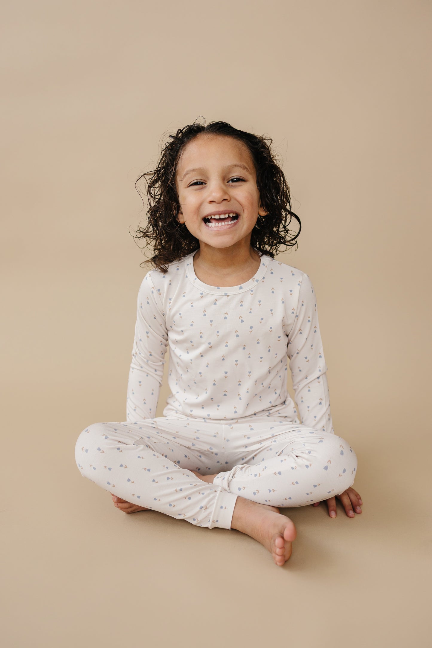 Tiny Tulips 2pc Bamboo Pajamas by Little Joy Co., product view 13