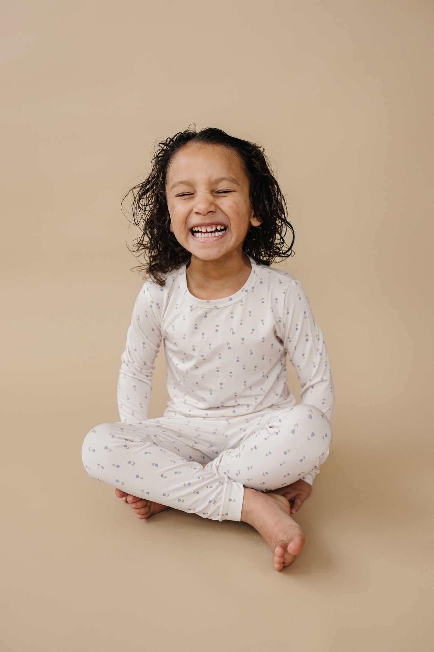 Tiny Tulips 2pc Bamboo Pajamas by Little Joy Co., product view 7