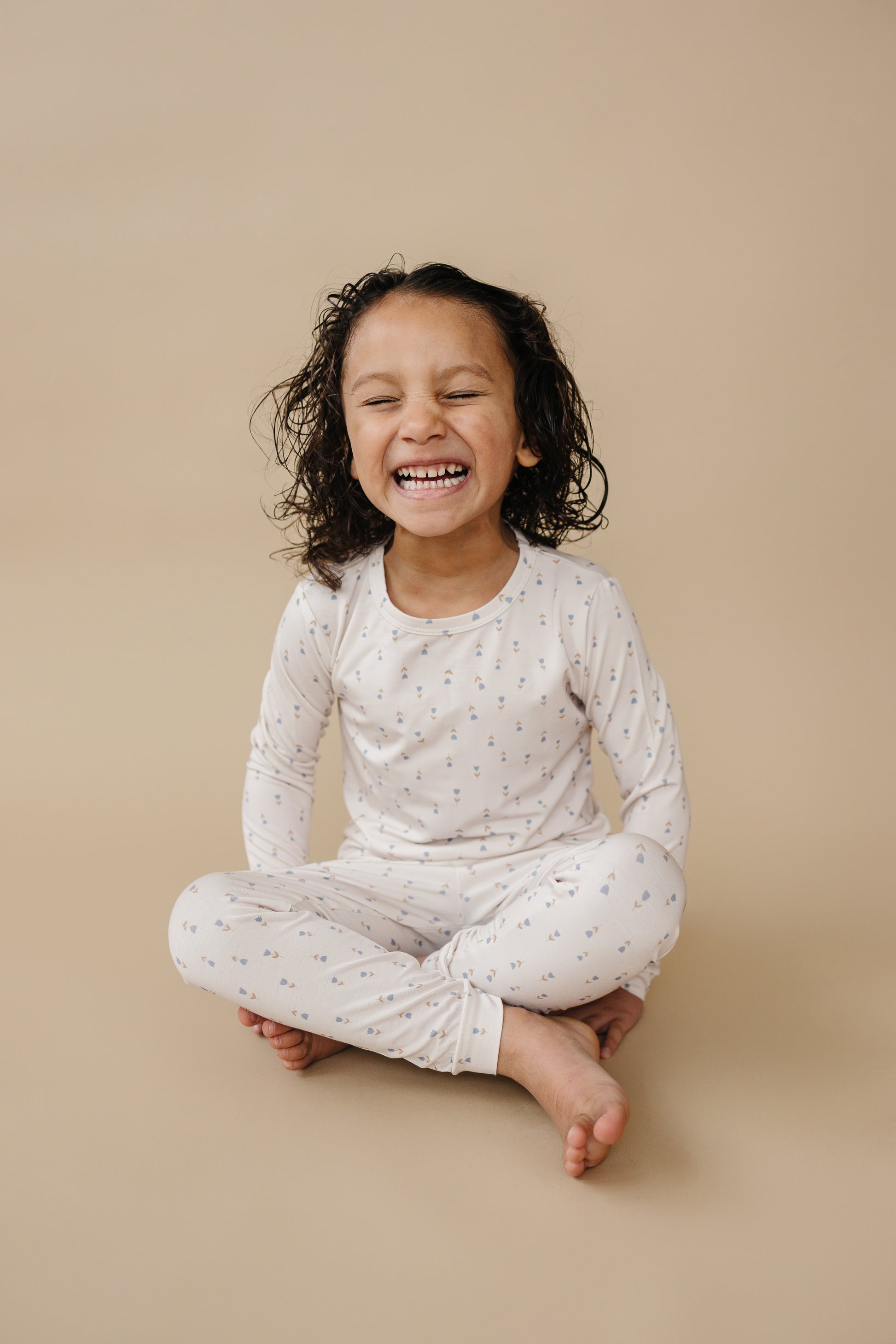 Tiny Tulips 2pc Bamboo Pajamas by Little Joy Co., product view 7