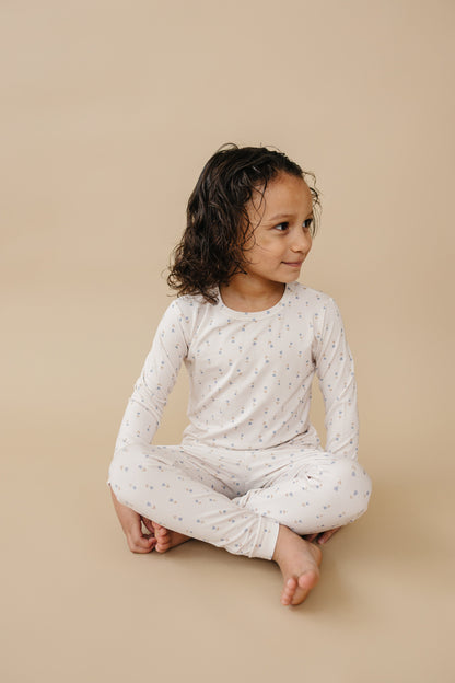 Tiny Tulips 2pc Bamboo Pajamas by Little Joy Co., product view 3