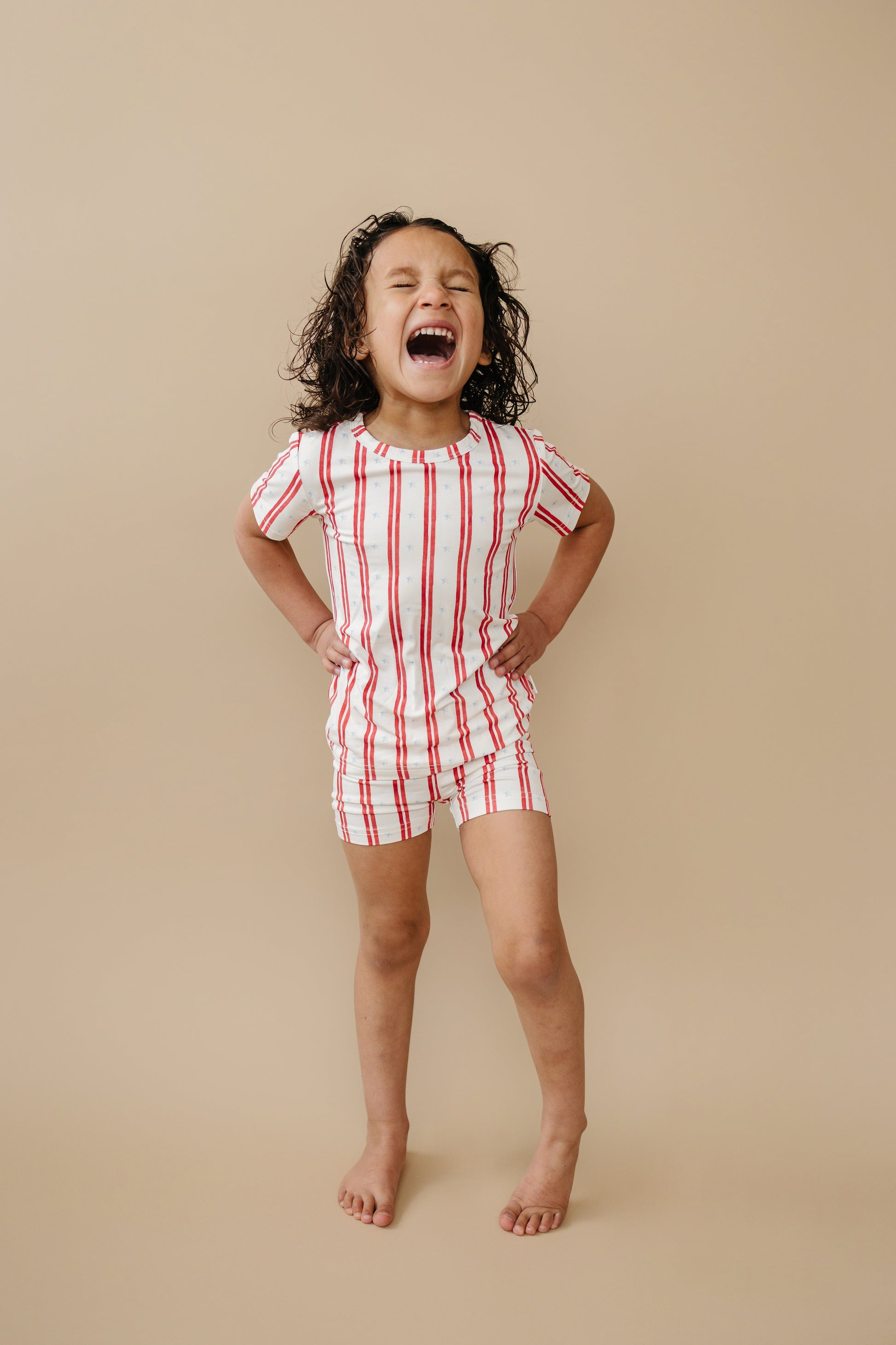 Stars & Stripes 2pc Bamboo Pajamas by Little Joy Co., product view 12