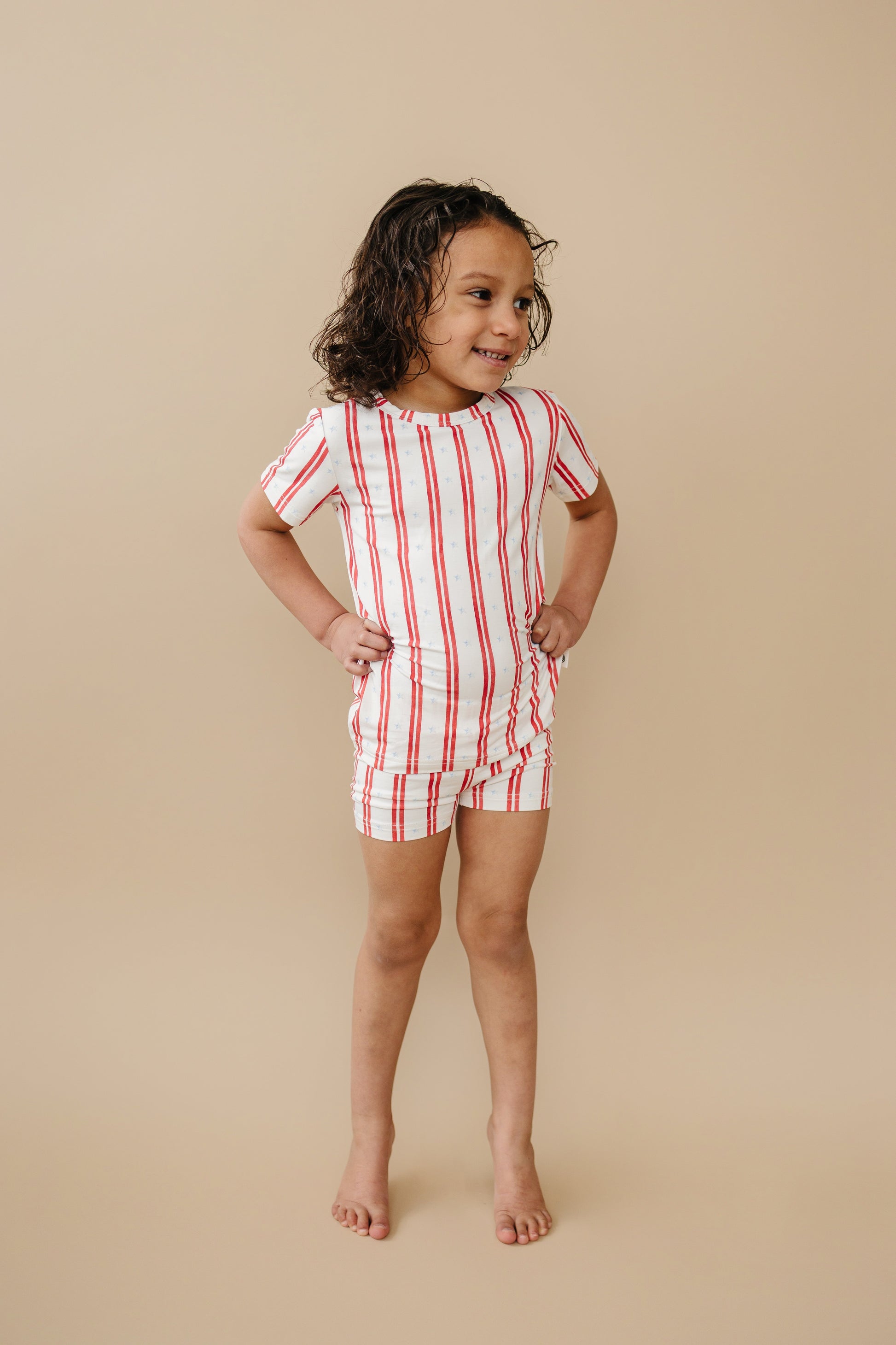 Stars & Stripes 2pc Bamboo Pajamas by Little Joy Co., product view 13