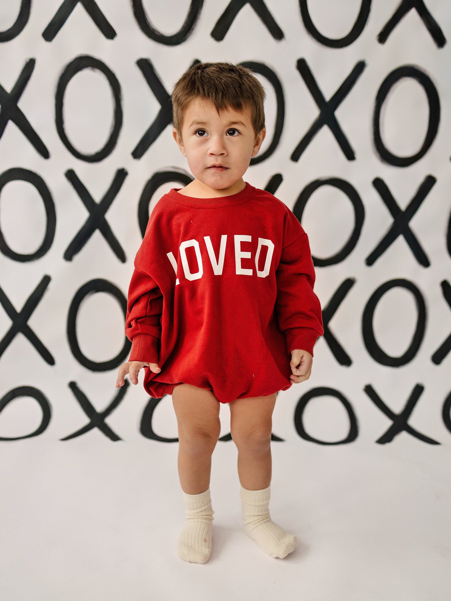 Loved Sweatshirt Romper - more colors by Little Joy Co., product view 8